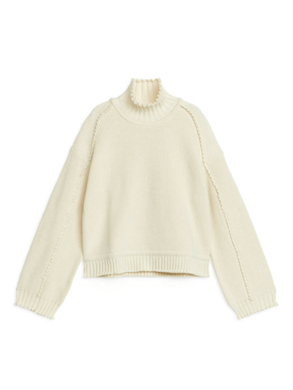 Tröja i ull och bomull