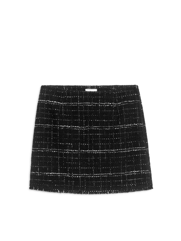 Minikjol i tweed